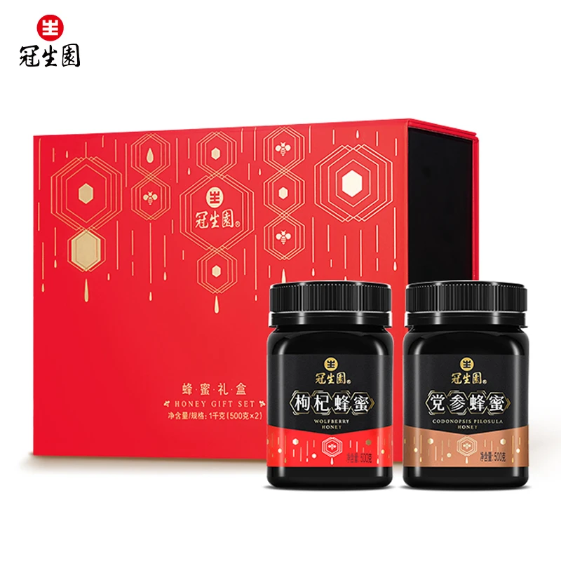 冠生园蜂蜜党参蜂蜜枸杞蜂蜜500g*2瓶，送礼盒