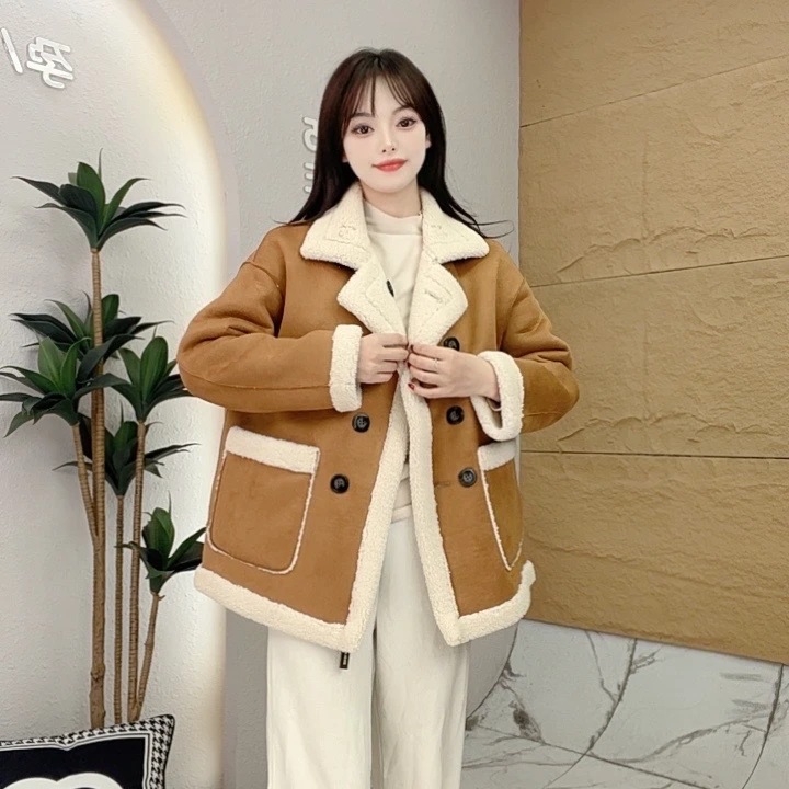 【双面两穿】2024冬季时尚洋气显瘦百搭防寒保暖百搭女外套00011