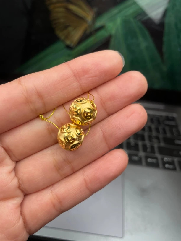 足金钱币转运金珠
