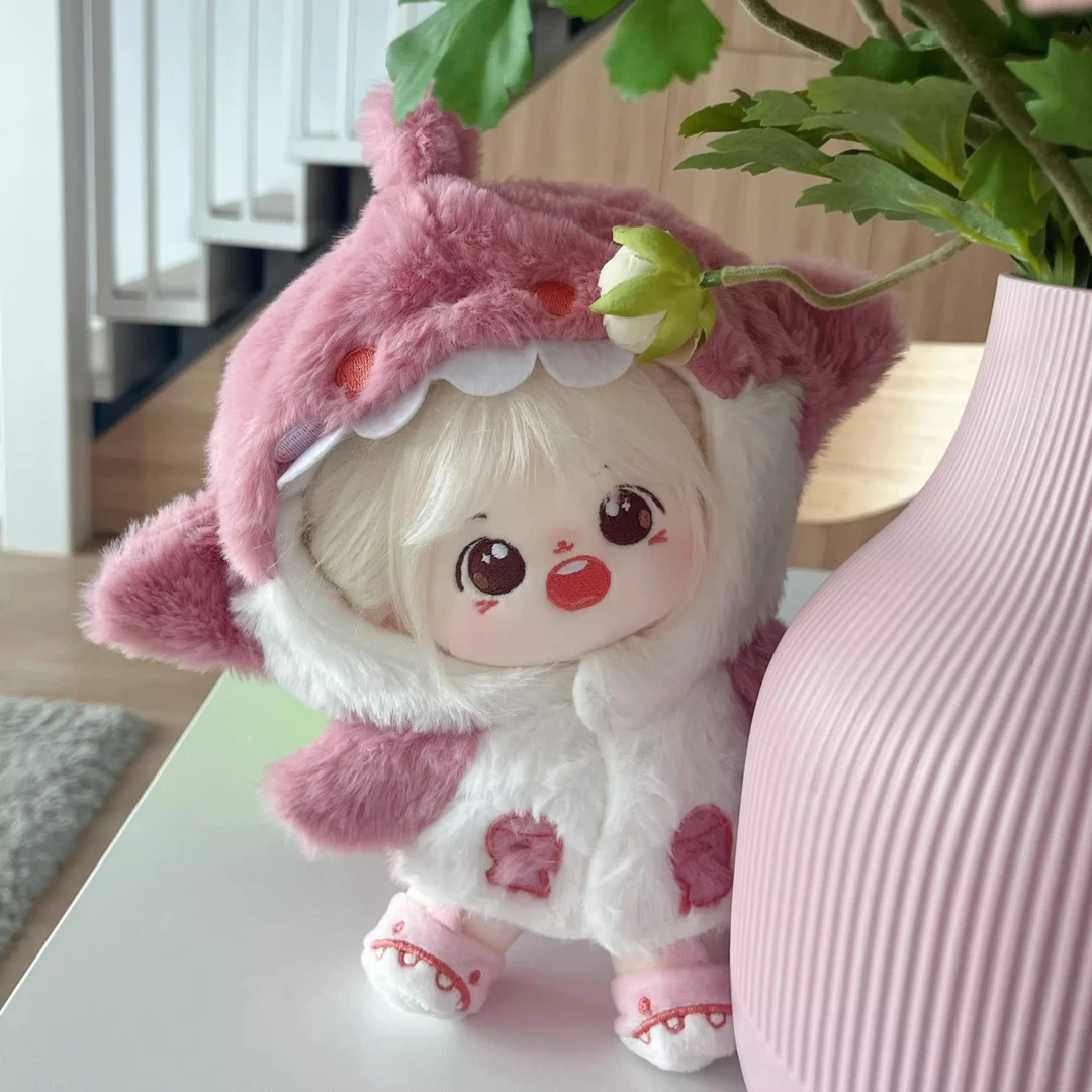 现货20cm棉花娃娃替换毛绒连体服毛绒玩具公仔可爱替换娃衣套装