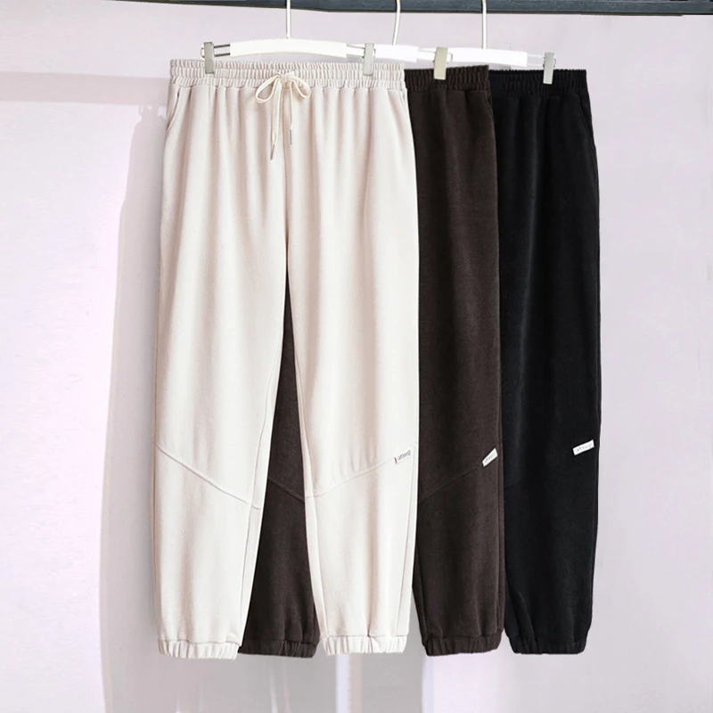 23634K加厚秋冬胖妹妹大码女装裤子胖mm宽松显瘦款束脚裤