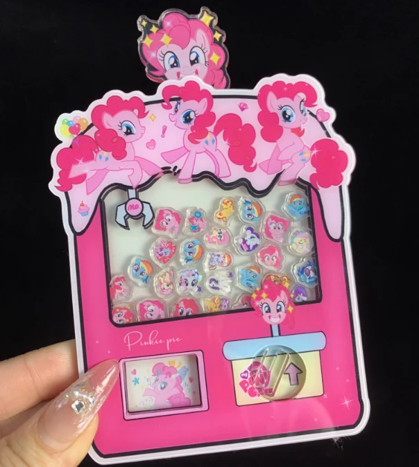 小马宝莉碧琪pp紫悦柔柔扭蛋机亚克力摇摇乐扭蛋机亚克力玩具摆件