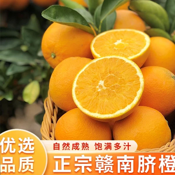 正宗赣南脐橙新鲜现摘现发香甜多汁甜橙子不催熟不打蜡送礼精品