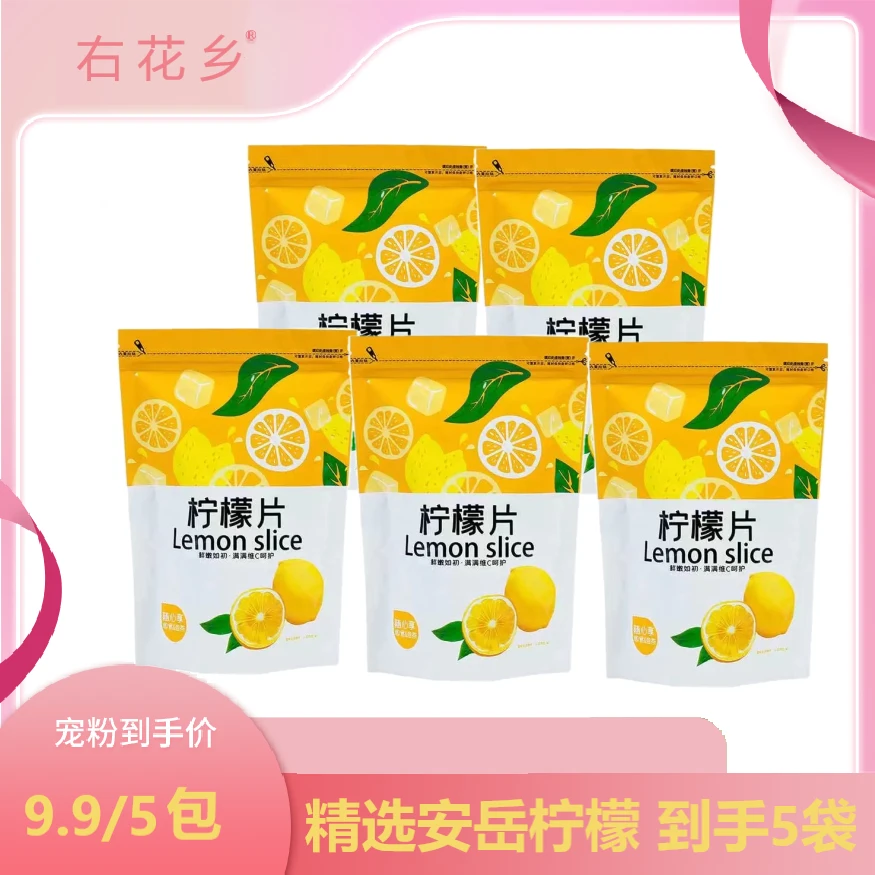 【福利a】五袋装柠檬片 泡水新鲜柠檬干 泡茶水果茶 40g/袋