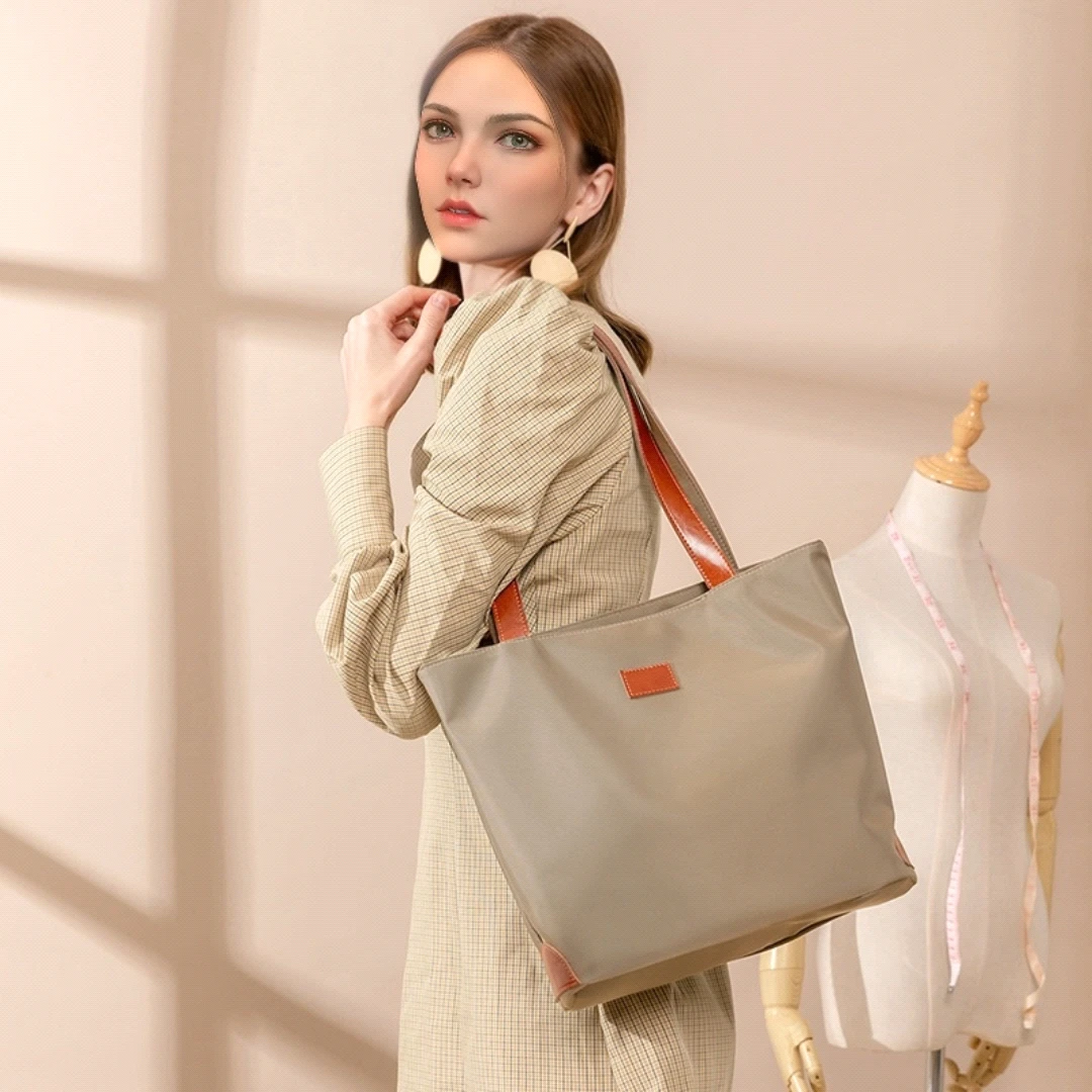 文艺单肩包休闲牛津布包包新款潮流托特女包大容量女士防水手提包