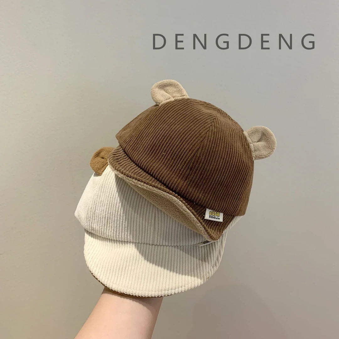 宝宝帽子春秋季可调节鸭舌帽男女童软檐可爱保暖棒球帽婴幼儿帽子