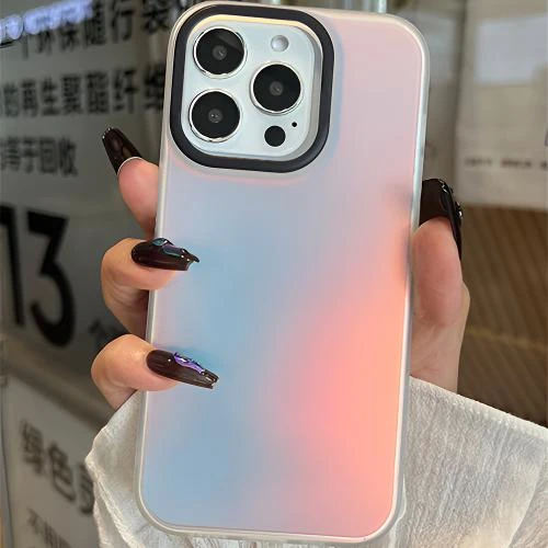 轻奢极光镭射渐变苹果13手机壳iphone15/14promax防摔12女款11套