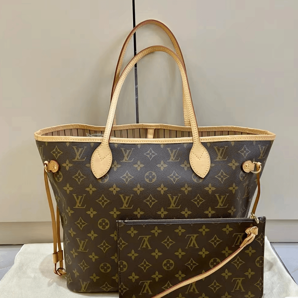 99新 LouisVuitton/路易威登 青奢荟/老花购物袋中号包/////40373