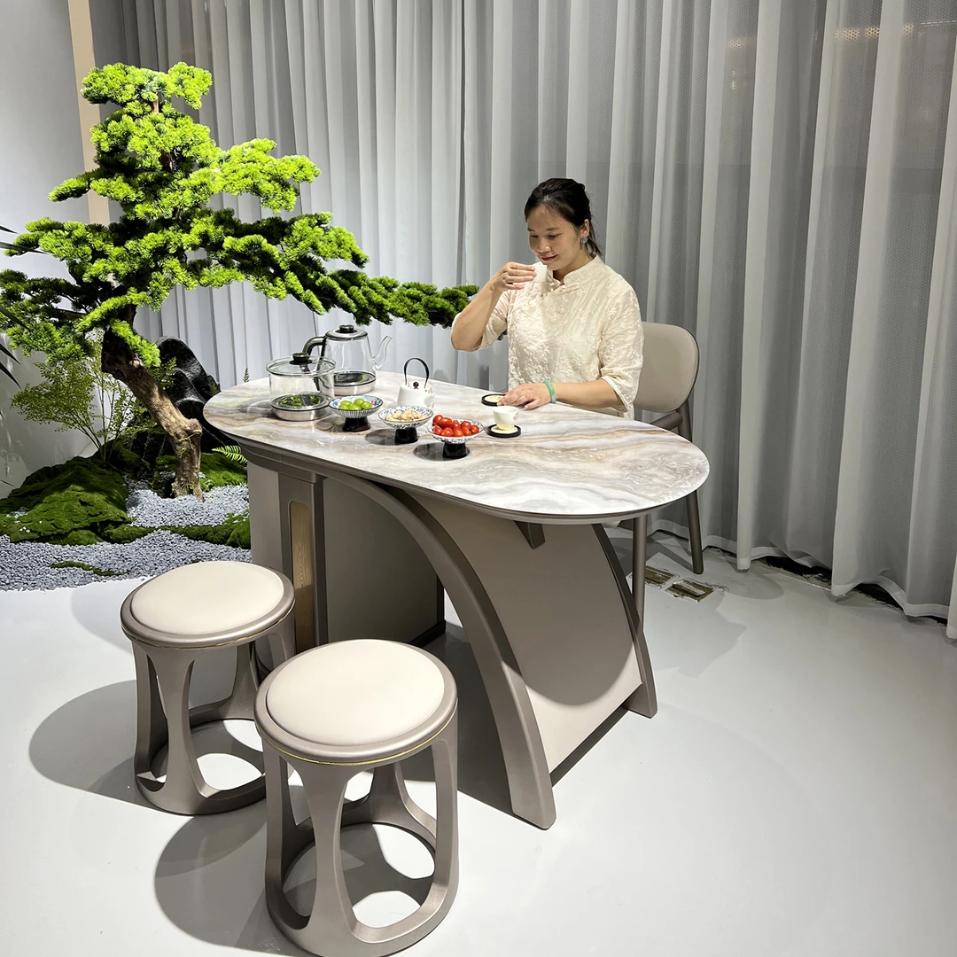 壹官堂轻奢客厅茶桌椅组合功夫泡茶桌现代实木书房茶室家用小茶台