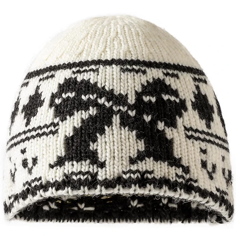 【茉舍】Alexia Sandra 象牙白蝴蝶结提花慵懒毛织冷帽924104-480