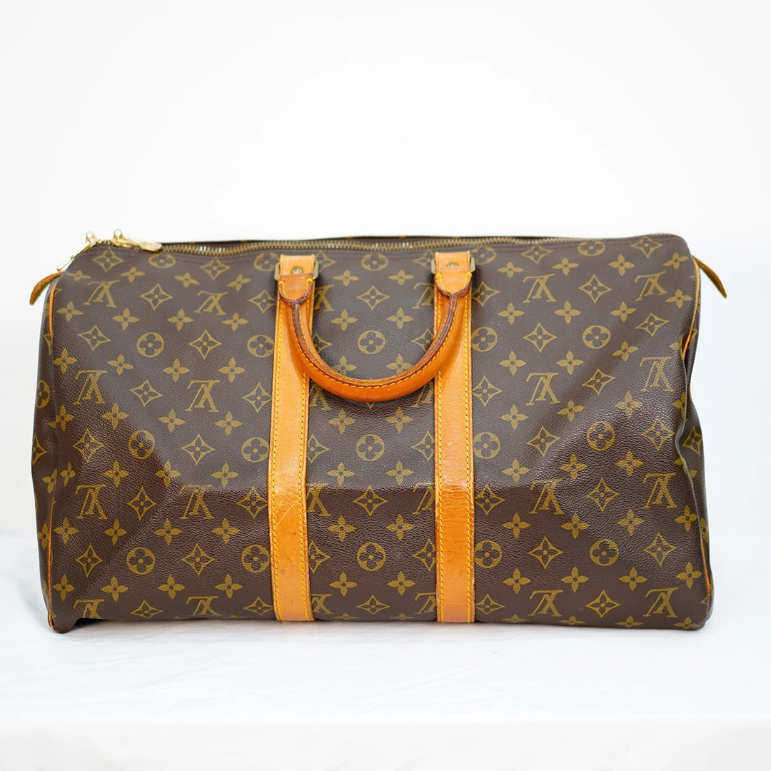 95新 LouisVuitton/路易威登 LV中古老花sp45手提袋