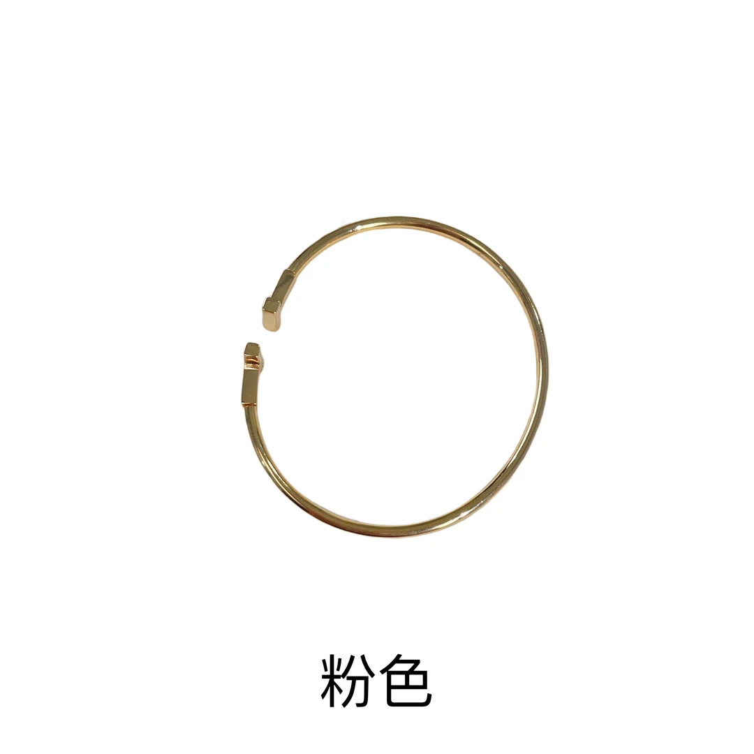 铜合金莫桑石手镯 278 设计师款轻奢高定粉色手镯