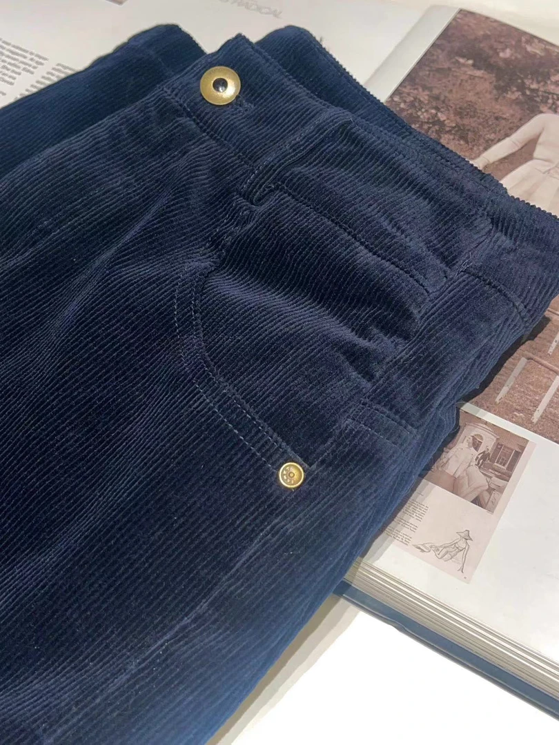 BIG WHITE REMADE复古灯芯绒高级感休闲感高腰日常通勤裤子83Q027