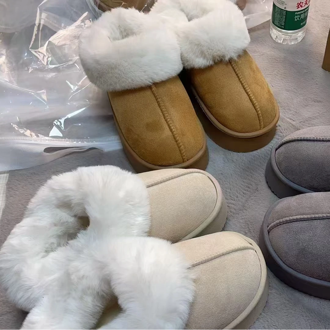 003雪地靴女款外穿厚底增高毛毛鞋