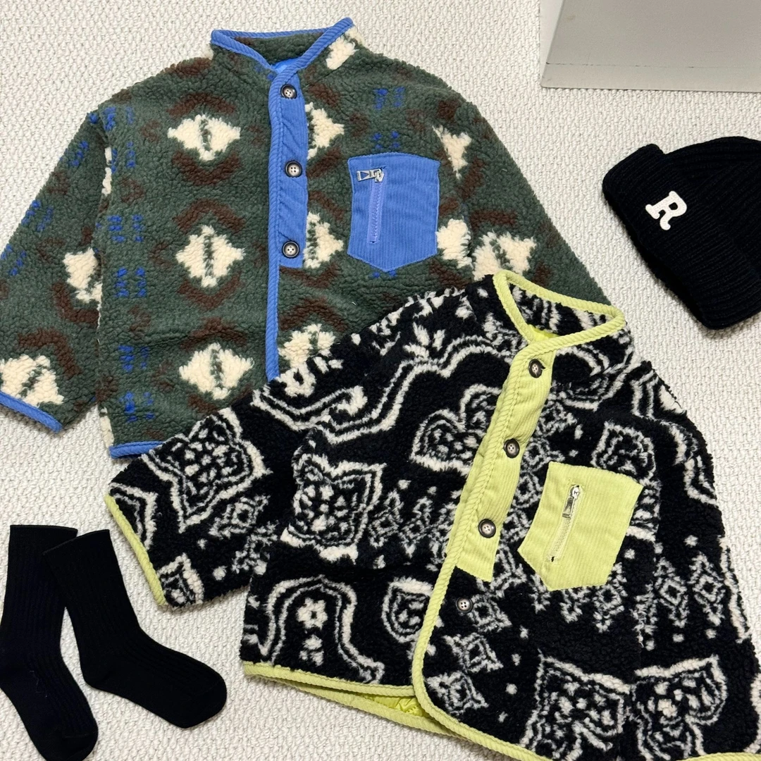 【加绒妈】儿童24秋冬新款休闲加厚加绒男女宝外套大衣