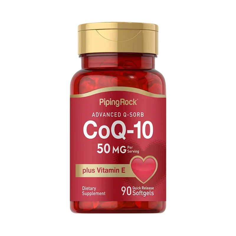 [3件起购]【心脏守护】PipingRock 辅酶Q10维E软胶囊微生物发酵易吸收 90粒