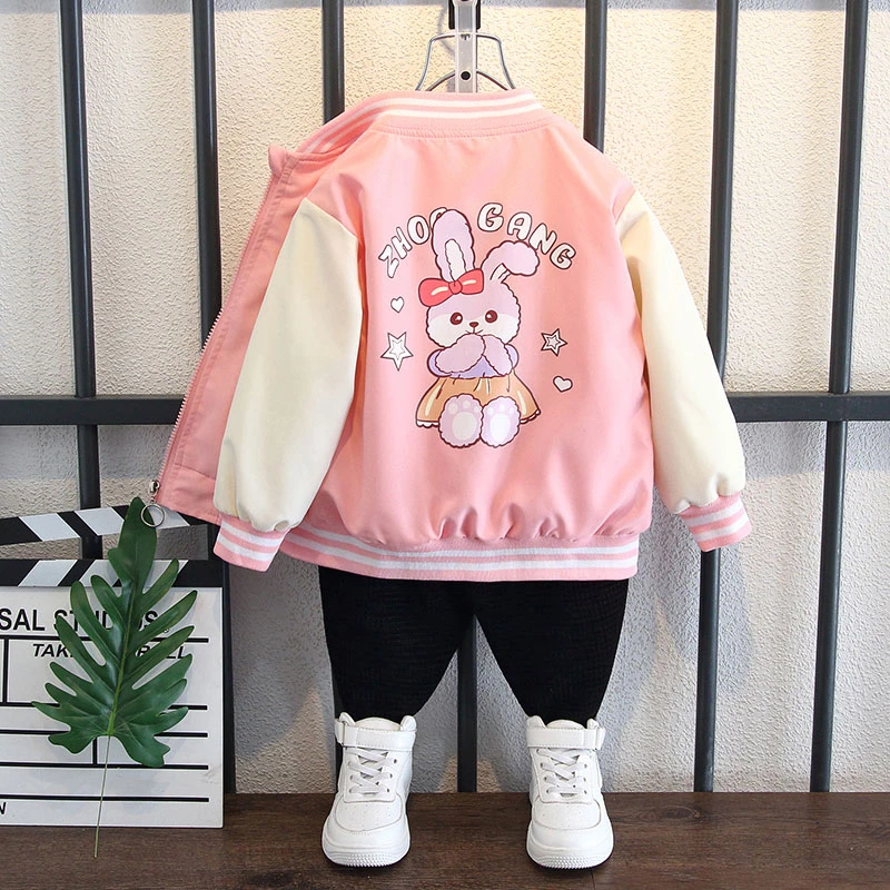 童装女童外套春秋款2025新款秋装女大童秋季儿童棒球服男童夹克潮