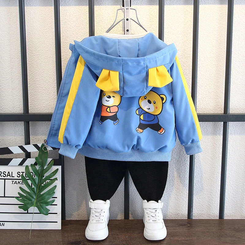 男童外套秋装2025新款儿童中小童薄款连帽上衣春秋款拉链衫洋气潮