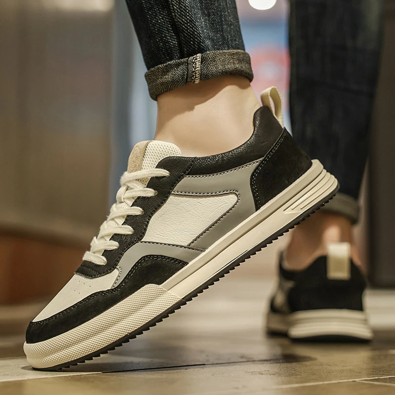 男鞋2025秋季时尚韩版男生板鞋潮鞋男款潮流男士百搭运动休闲鞋子