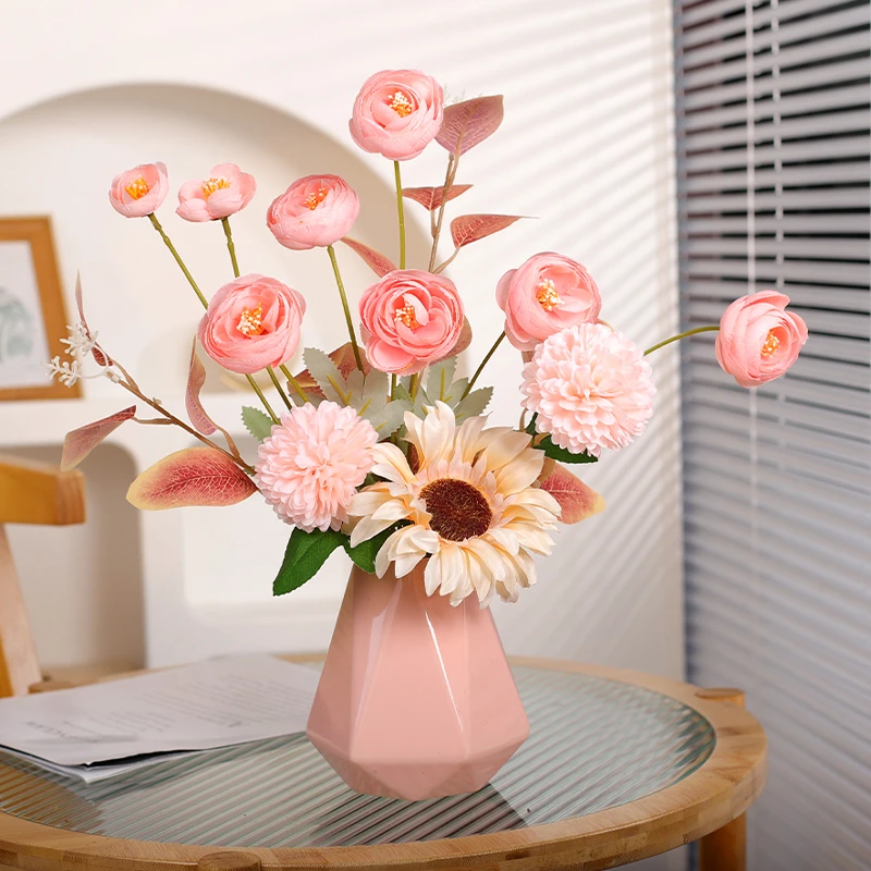 向日葵仿真花假花摆设客厅餐桌花装饰品摆件家居花艺干花插花轻奢