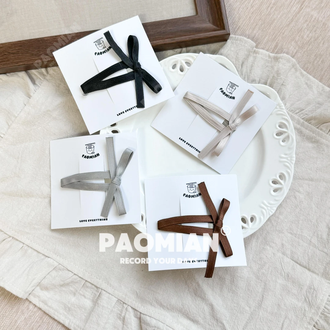 发夹丝带掰掰高级感头饰韩版可爱时尚儿童网红发饰气质秋冬彩色