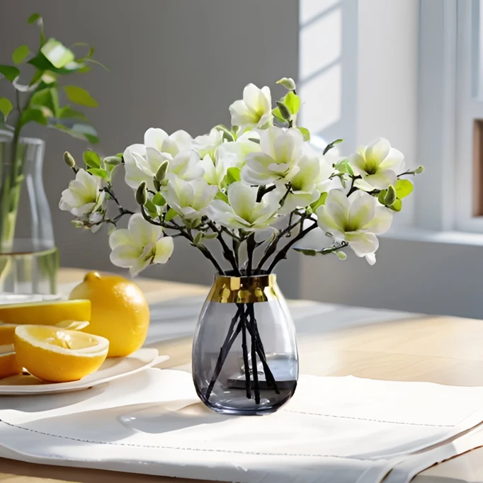 春节开花水培玉兰花卉清香水培实物办公清香鲜切枝条绿植花年宵花