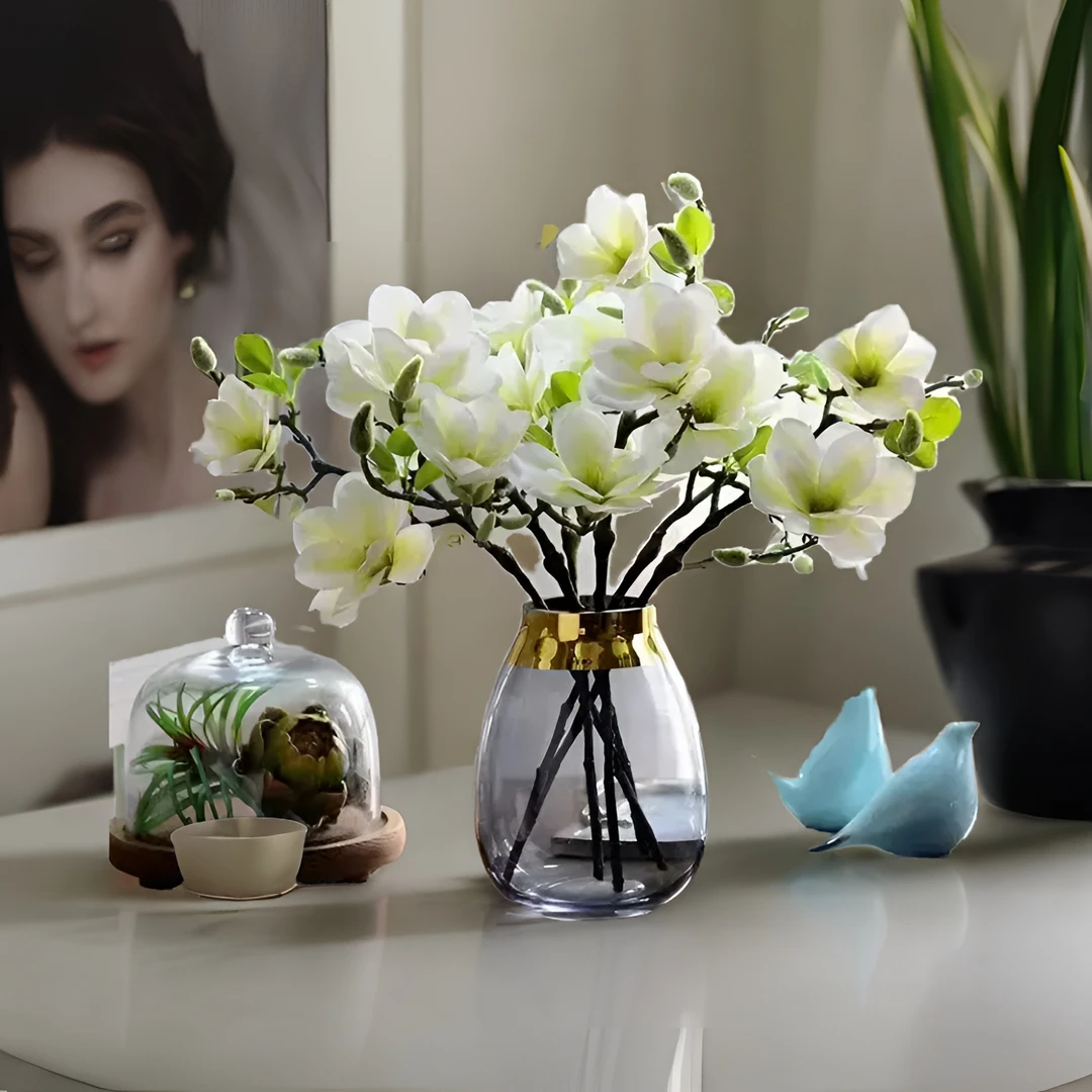 【年宵花】水培玉兰花卉春节耐寒水培客厅办公耐寒鲜切枝条梅花绿植