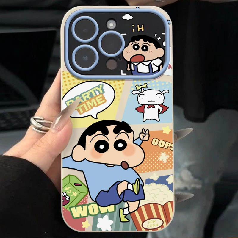派对蜡笔小新苹果15手机壳iPhone13/14promax防摔12/11全包xr卡通