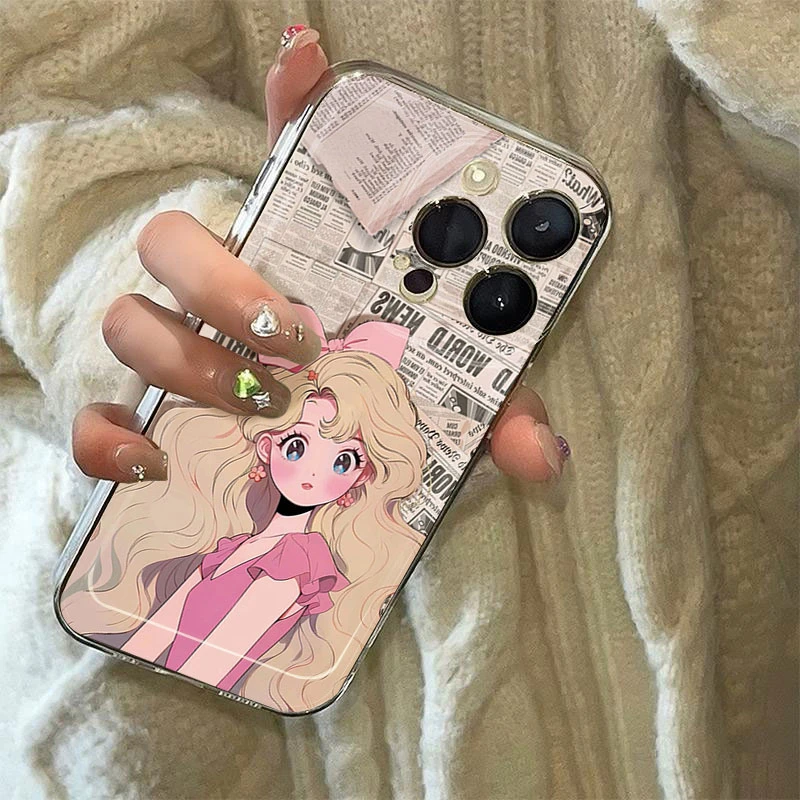 蝴蝶结女孩苹果15手机壳iPhone13/14promax防摔12/11全包xr软8p套