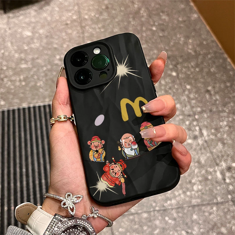 财神一线牵苹果15手机壳iPhone13/14promax防摔12/11全包xr国风8p