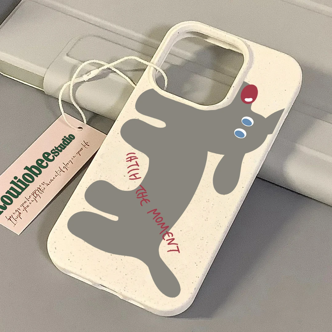 灰色狗狗苹果15手机壳iPhone13/14promax防摔12/11创意xr卡通8p软