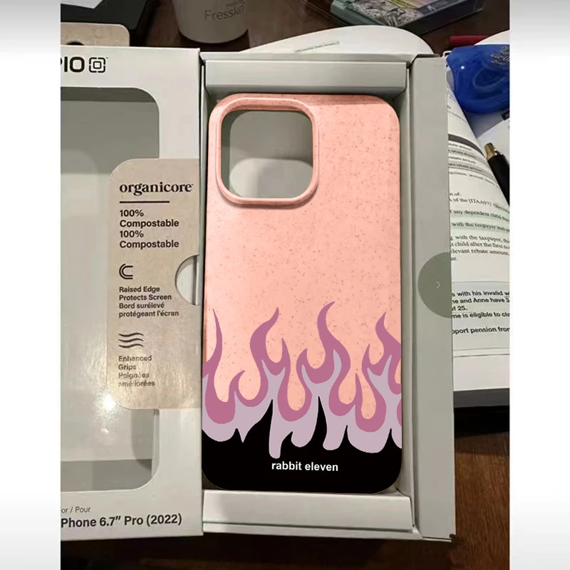 个性ins风火焰苹果15手机壳iPhone13/14promax防摔12/11创意xr软8