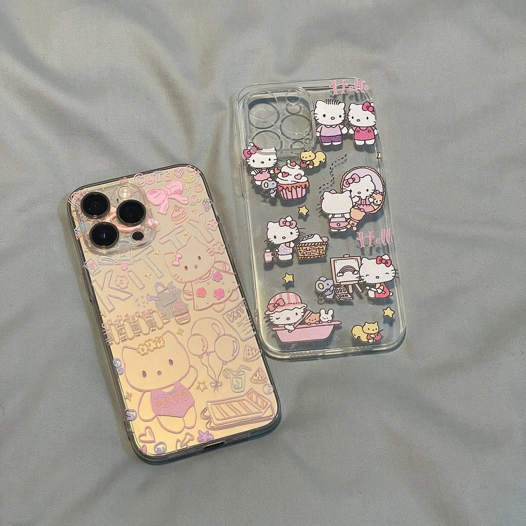 可爱凯蒂猫苹果13/15手机壳iPhone14promax防摔12/11卡通xr小众8p