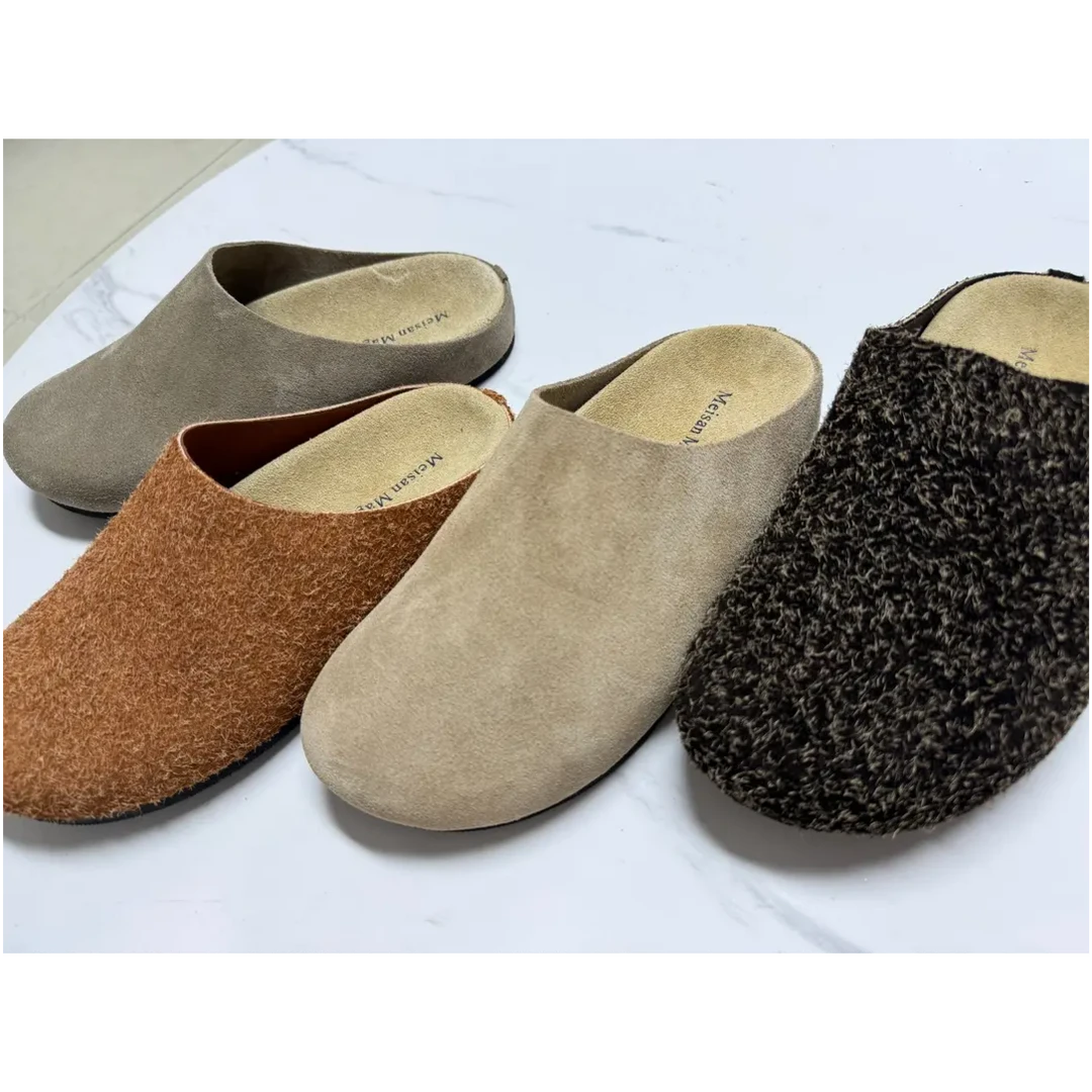 肉家~无扣百搭懒庸复古半包包头拖鞋