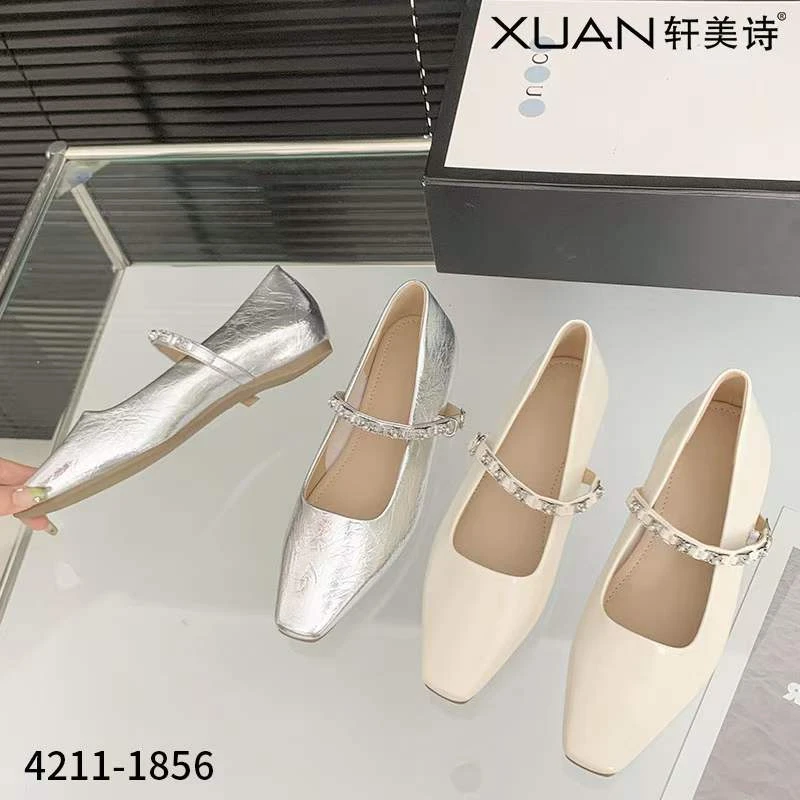 4211-1856轩美诗2024夏季新款平底鞋浅口舒适软底时尚百搭单鞋女