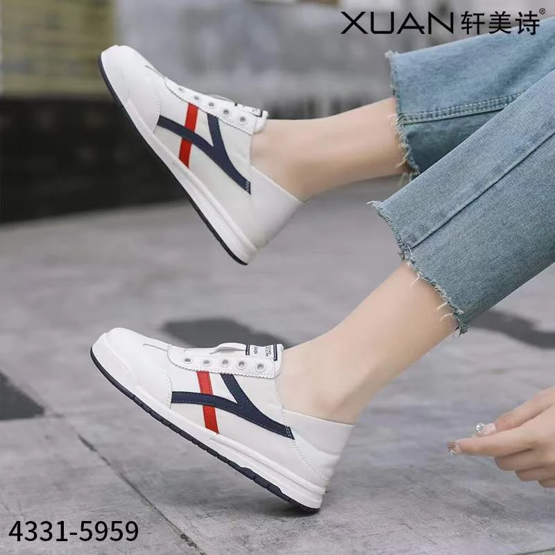 4331-5959轩美诗女2024春夏新款潮流时尚轻便拼色百搭德训休闲鞋