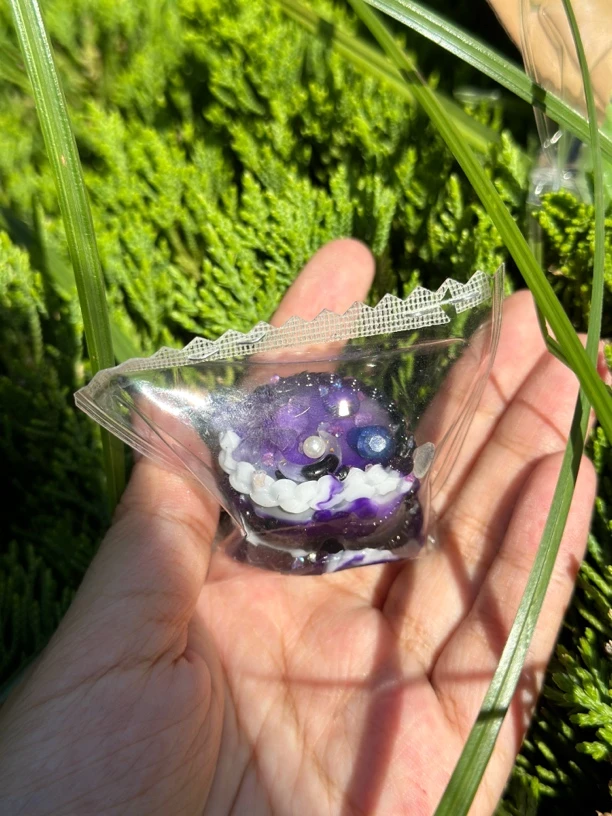 小蛋糕捏捏（食品级硅胶）可打孔 挂件款