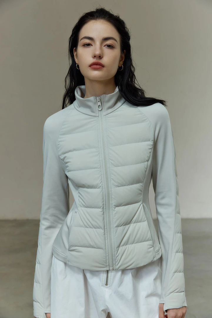 轻户外小蛮腰2024冬季鹅绒短款保暖修身秋冬运动瑜伽服羽绒服轻薄