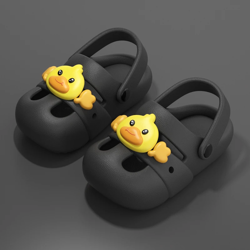 儿童凉拖鞋2024夏室内用防滑女孩男童女洞洞鞋宝宝婴儿洗澡用包头