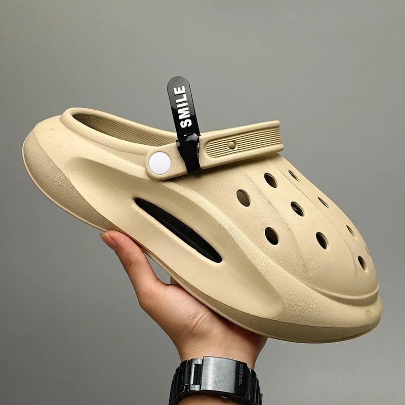 夏季洞洞鞋男潮流个性网红新款情侣款透气防滑踩屎感凉拖鞋男款