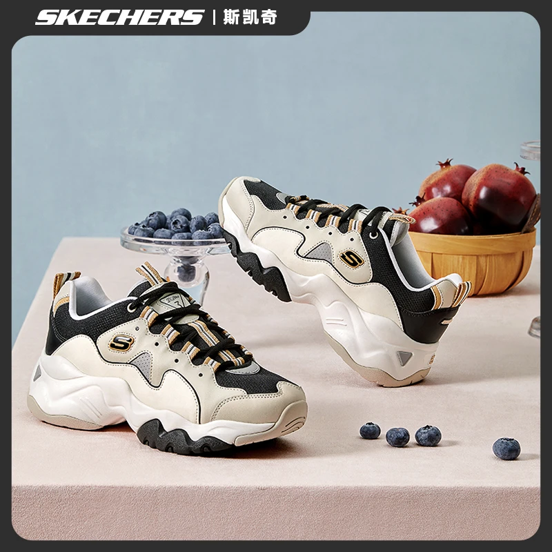 Skechers斯凯奇【奶盖熊】女子拼色休闲鞋低帮运动厚底老爹鞋149914