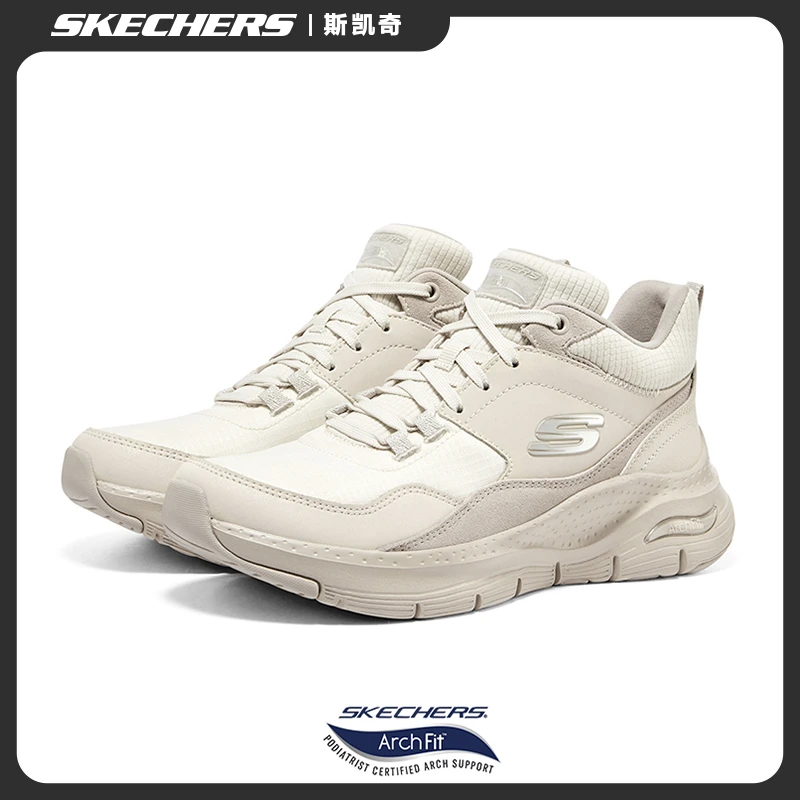 Skechers斯凯奇女鞋春季休闲足弓支撑舒适运动鞋高帮靴子女149775