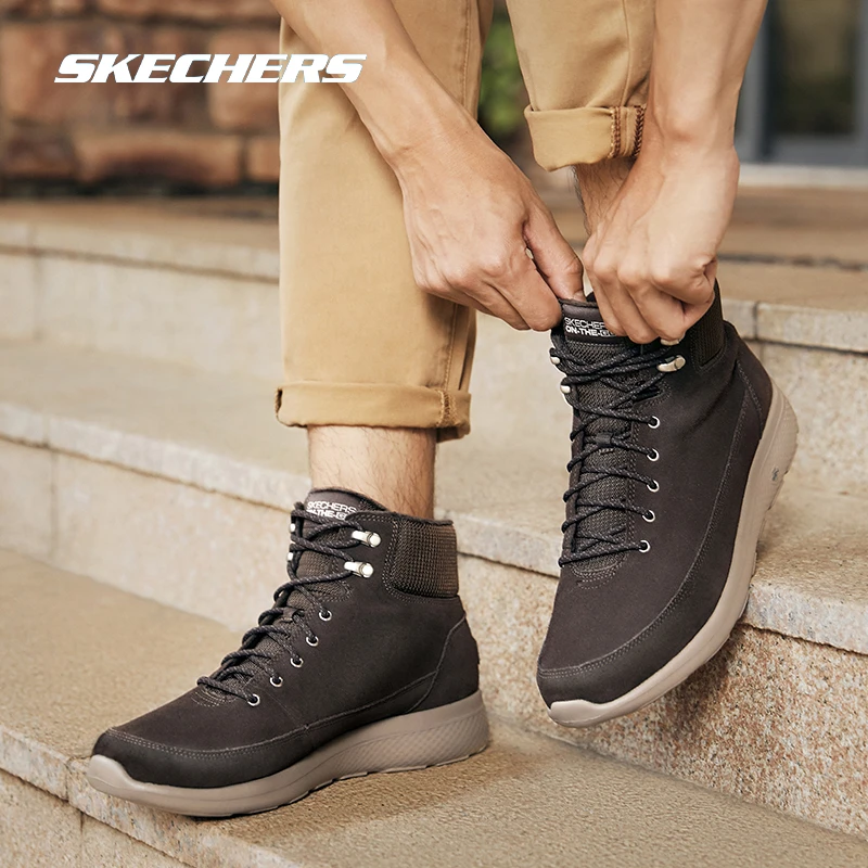 SKECHERS/斯凯奇秋冬新款男鞋高帮百搭休闲鞋舒适时尚靴子661026