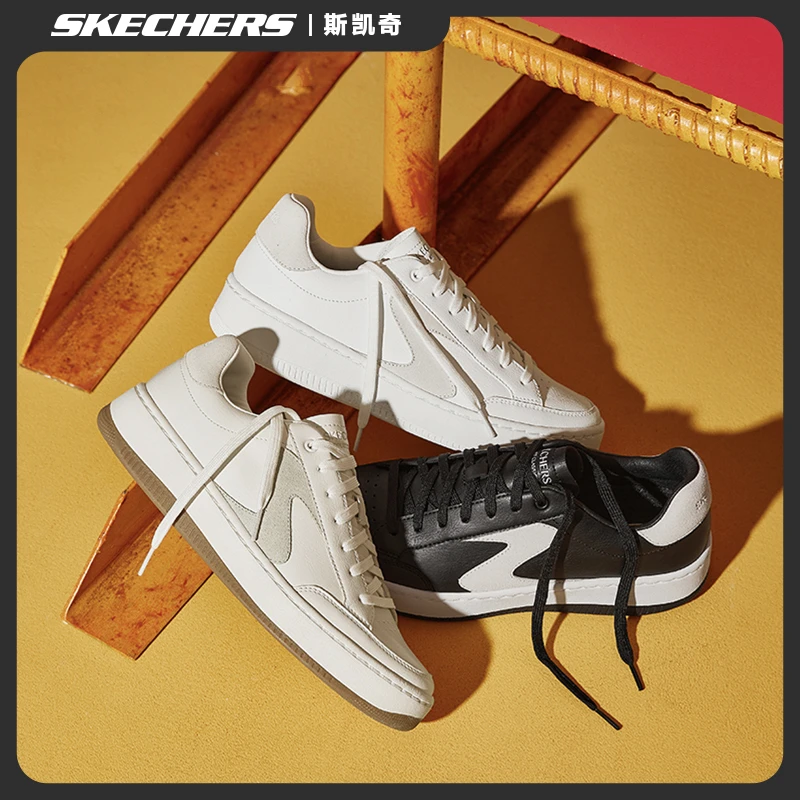 Skechers斯凯奇2023秋新款男板鞋小白鞋休闲运动鞋简约百搭232473