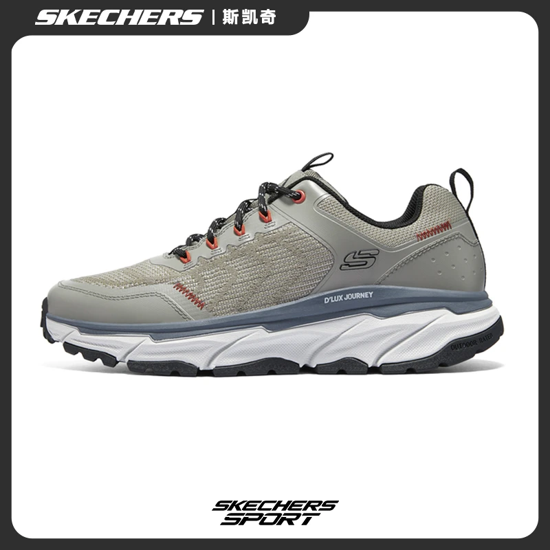 斯凯奇男鞋夏季缓震舒适防滑跑步运动鞋绑带户外徒步休闲鞋237193