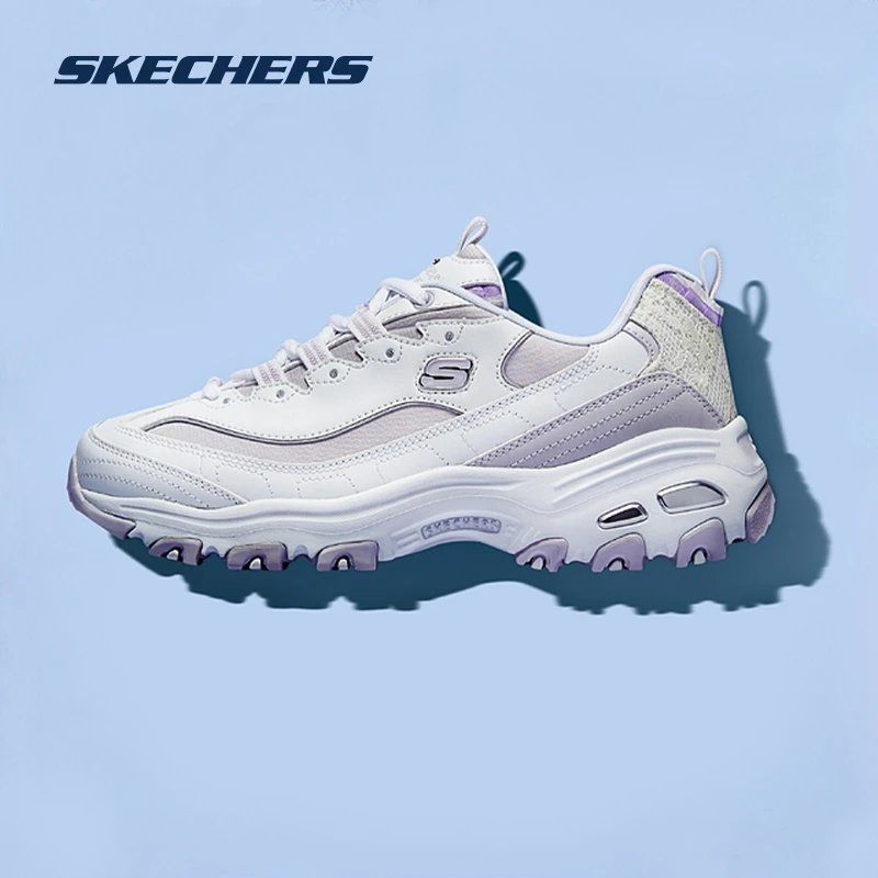 SKECHERS/斯凯奇新款女欧根纱运动鞋厚底增高老爹鞋百搭896738