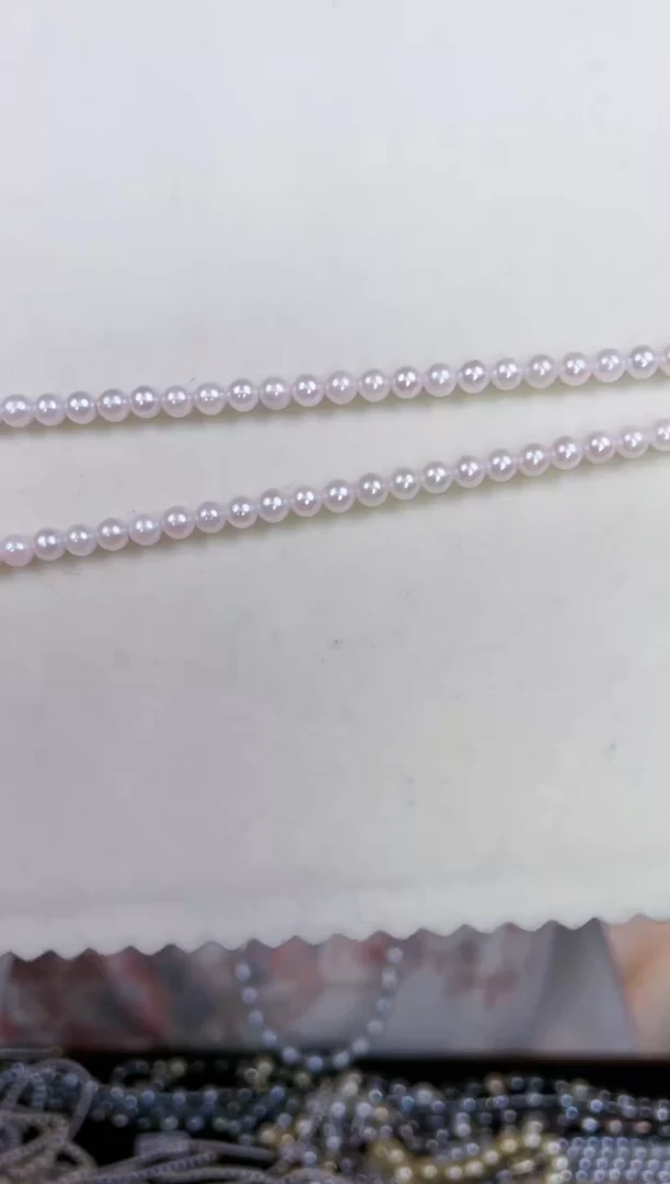 【闪购商品】海水珍珠项链18K金镶嵌akoya4-5mm