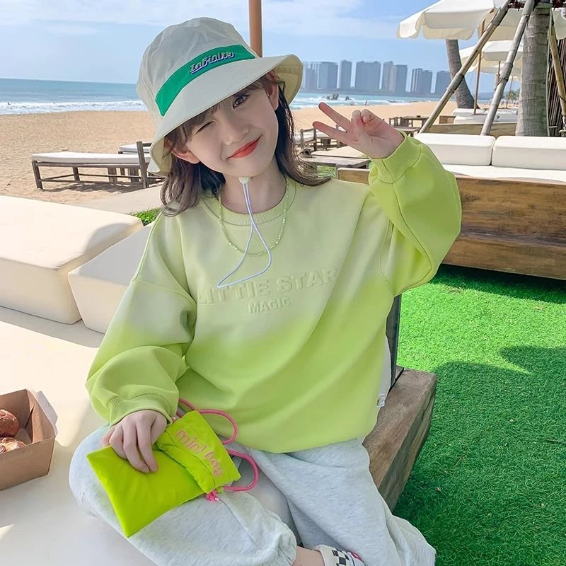 2024新款女童卫衣春装洋气儿童春秋款长袖小女孩春季百搭童装上衣