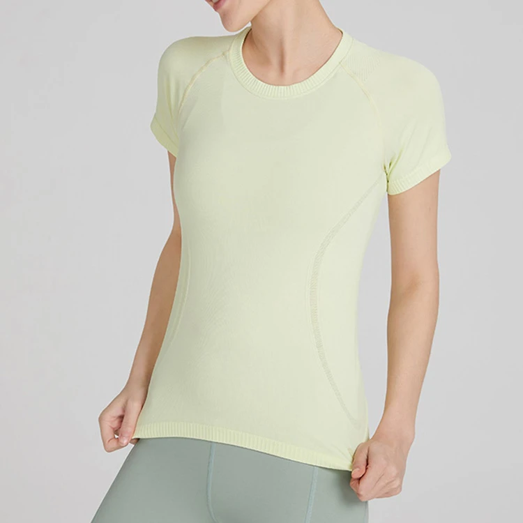 运动T恤透气速干轻薄短袖裸感修身显瘦上衣跑步健身瑜伽服