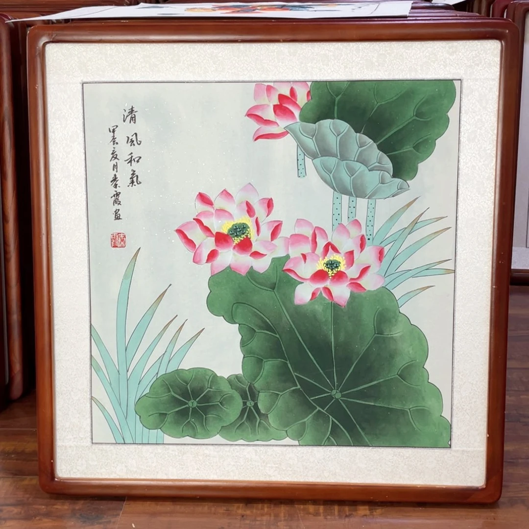 绘画手绘带框63*63厘米